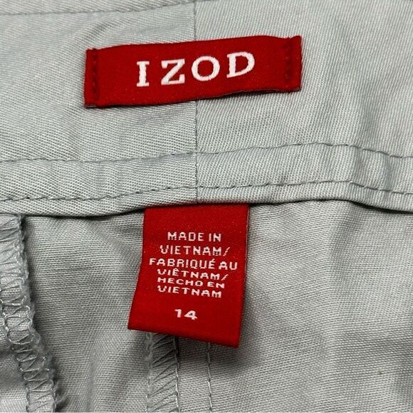 Izod ~ Lt Grey Womens Shorts ~ size 14 - Picture 12 of 12